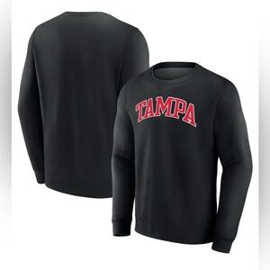 Tampa Spartans Fanatics Fleece Pullover Crewneck Sweatshirt - Black, Size: XL